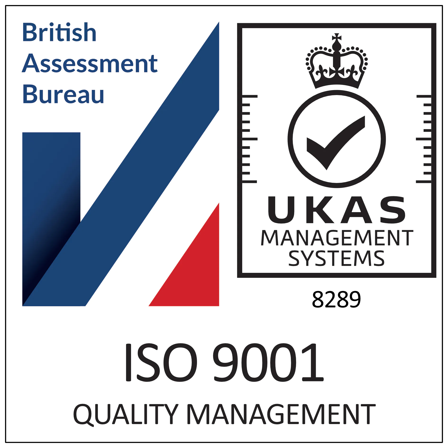 ISO 9001 Certified — British Assessment Bureau / UKAS Management Systems